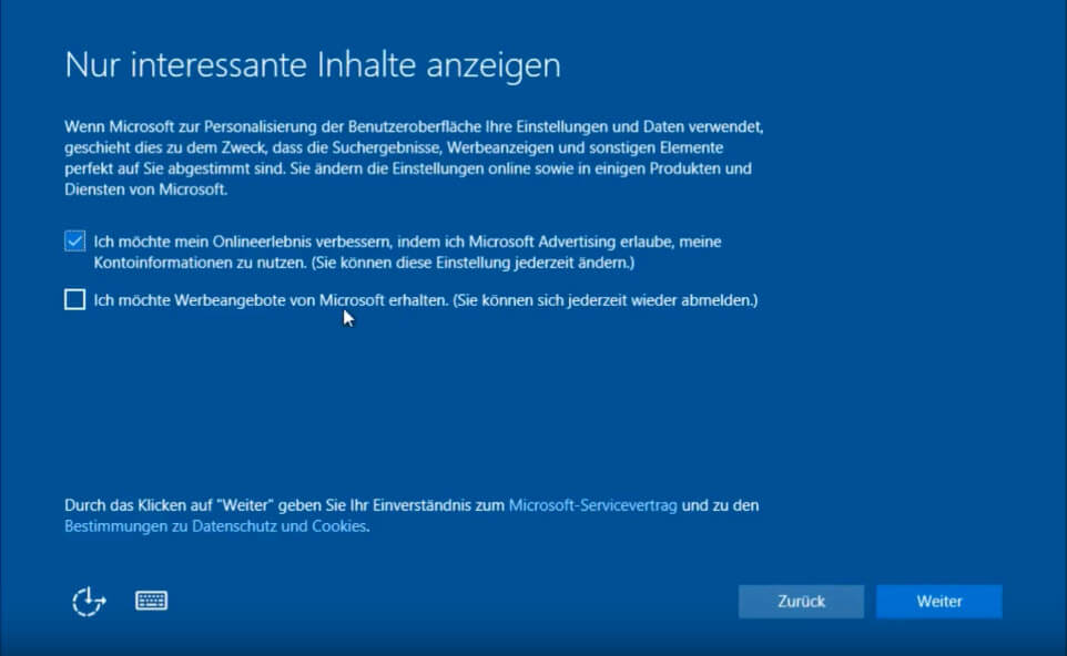 Microsoft Werbeangebote erhalten