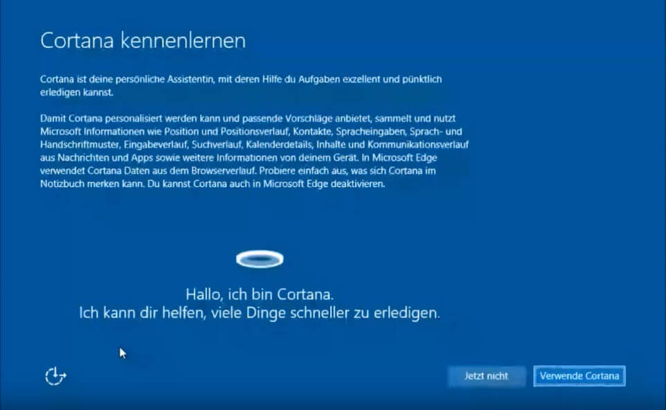 Microsoft Cortana Spracherkennung einstellen