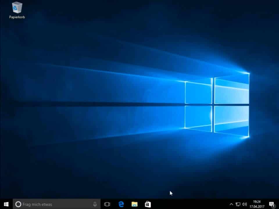 Windows 10 fertig installiert